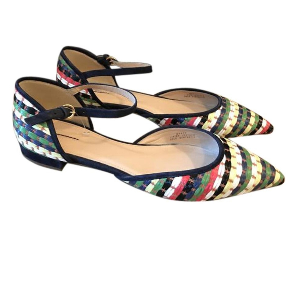 J.Crew Lilly Raffia G4477 Flats Sz.10